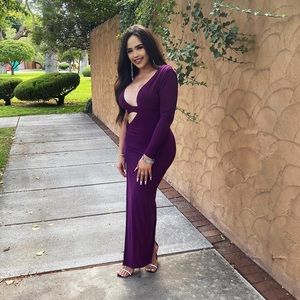 Purple formal dress